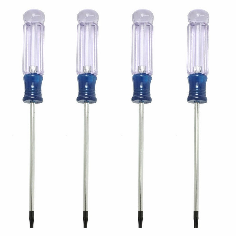 uxcell Clear Blue Grips T5 T6 T8 T10 Torx Screwdriver Bit 4 Pcs