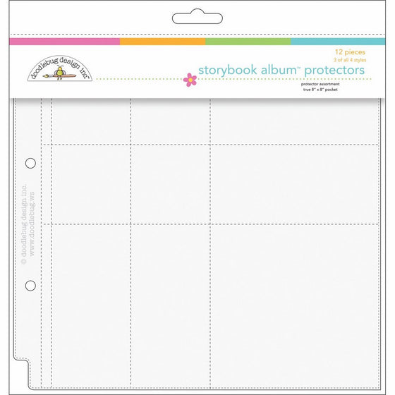 Doodlebug Design Protector Assortment for Scrapbooking, 8 by 8-Inch