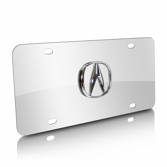 Acura 3D Logo Chrome Stainless Steel License Plate