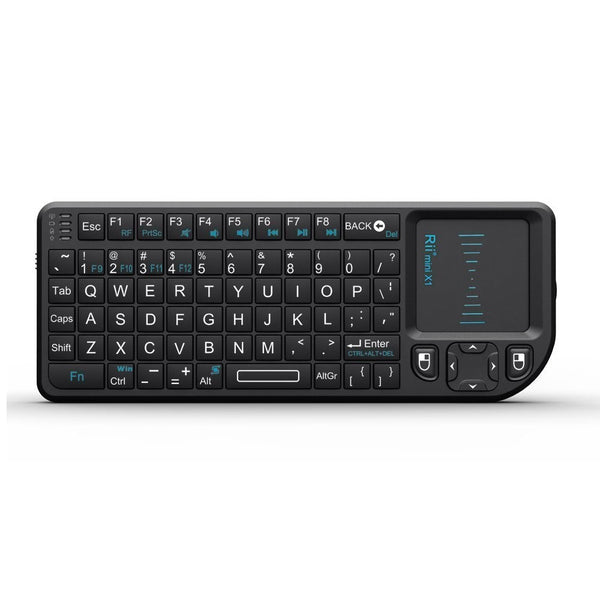 Rii Mini Wireless 2.4GHz Keyboard with Mouse Touchpad Remote Control, Black (mini X1)