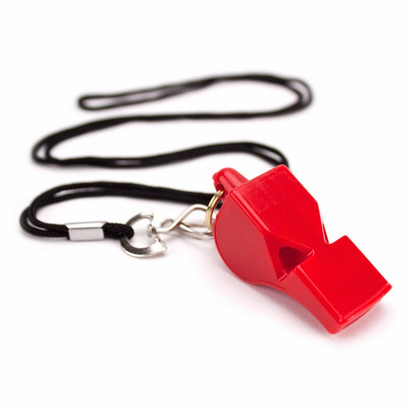 Crown Sporting Goods Ultra Loud High Pitch Red Plastic Whistle