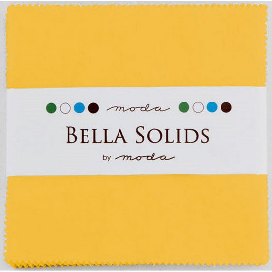 Bella Solids Yellow Moda Charm Pack By Moda Fabrics; 42-5" Quilt Squares