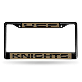 UCF Central Florida Knights Black Chrome Laser License Plate Frame