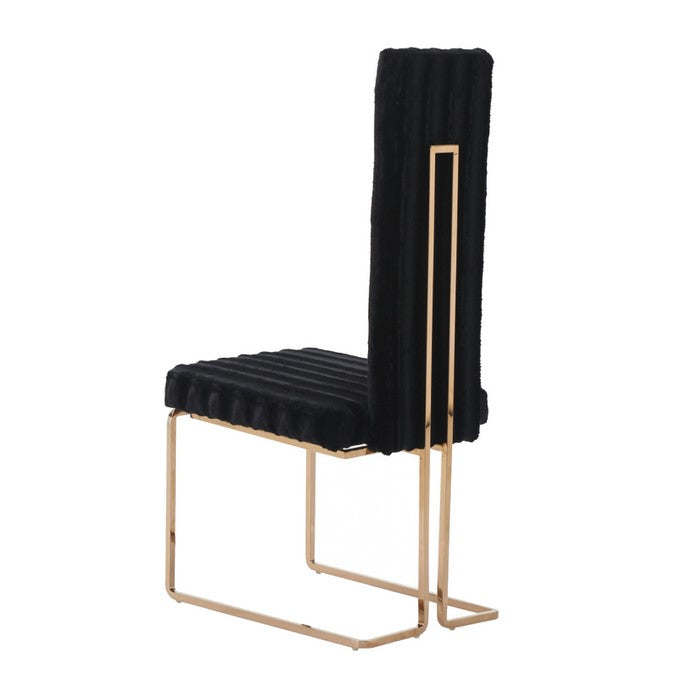 Leatherette Upholstered Dining Chair with Cantilever Base, Set of 2, Black