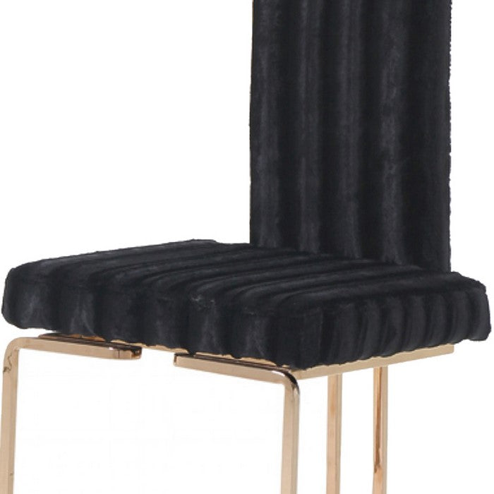 Leatherette Upholstered Dining Chair with Cantilever Base, Set of 2, Black