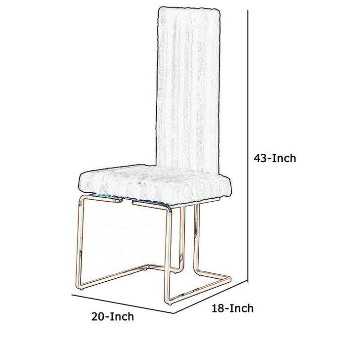Leatherette Upholstered Dining Chair with Cantilever Base, Set of 2, Black