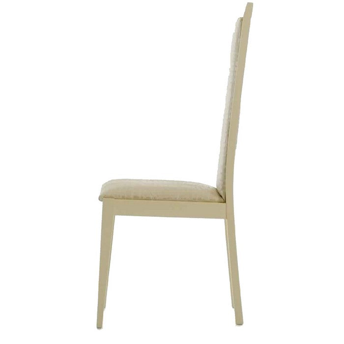Leatherette Upholstered Dining Chair with Textured Details, Set of 2, Beige