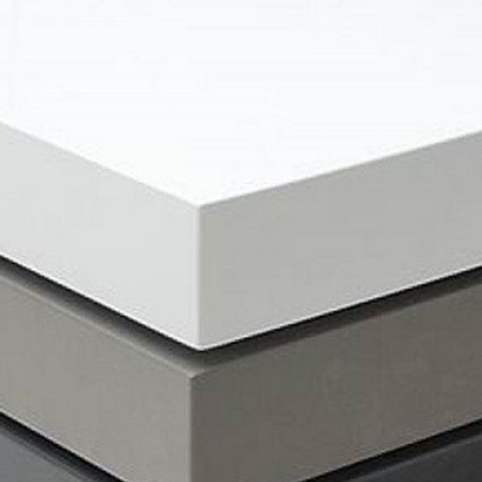 Wooden Stackable Coffee Table with Swivel Mechanism, White and Gray