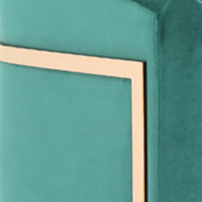Lounge Chair with Vertical Channels and Cantilever Base, Blue and Gold
