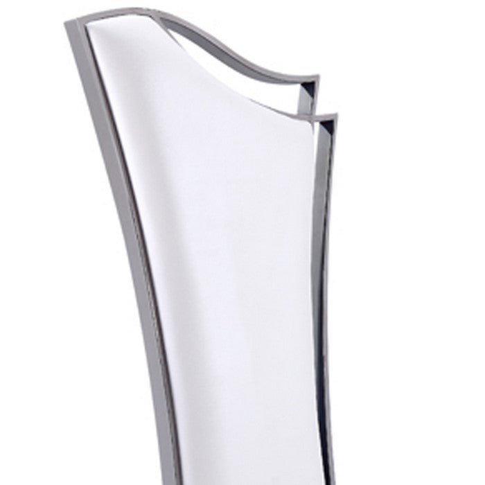 Leatherette Dining Chair with Metal Cabriole Legs, Set of 2,Black and White