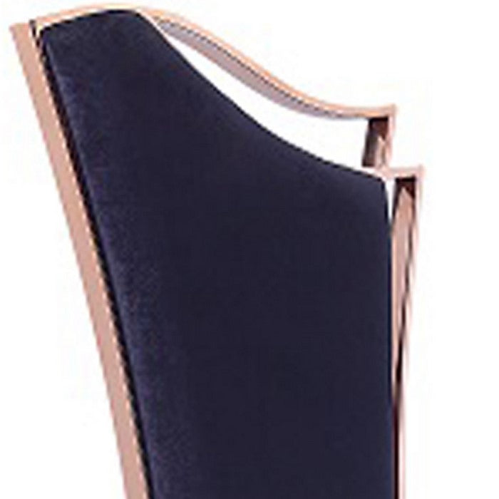 Leatherette Dining Chair with Metal Cabriole Legs, Set of 2,Black and Gold