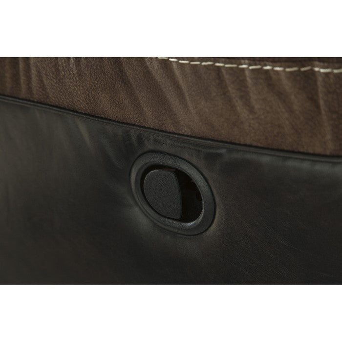 Leatherette Upholstered Recliner Loveseat with Cup Holders, Brown