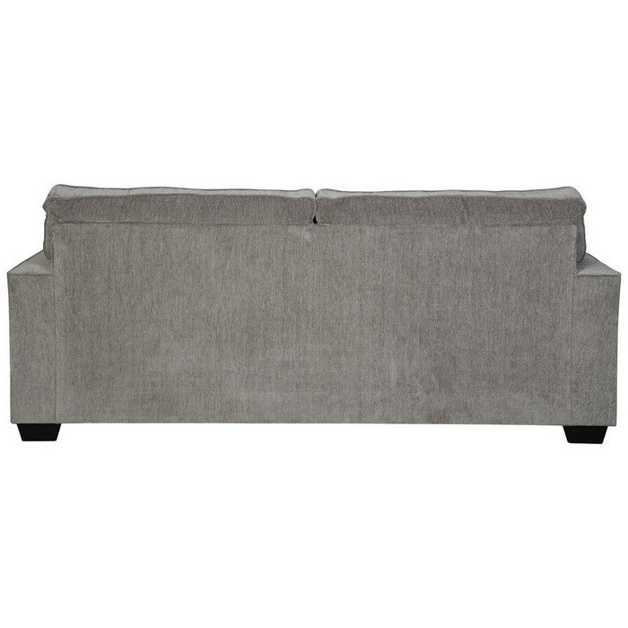 Fabric Upholstered Queen Size Sofa Sleeper with Tapered Block Legs, Gray