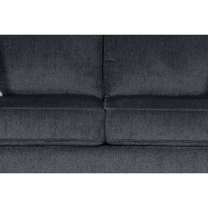 Fabric Upholstered Queen Sofa Sleeper with Tapered Block Legs, Dark Gray