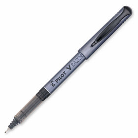 Pilot V Razor Point Liquid Ink Marker Pens, Extra Fine Point, Black Barrel, Black Ink, Dozen Box (11020)