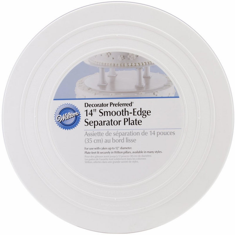 Wilton 302-4105 Smooth Edge Separator Plate for Cakes, 14-Inch