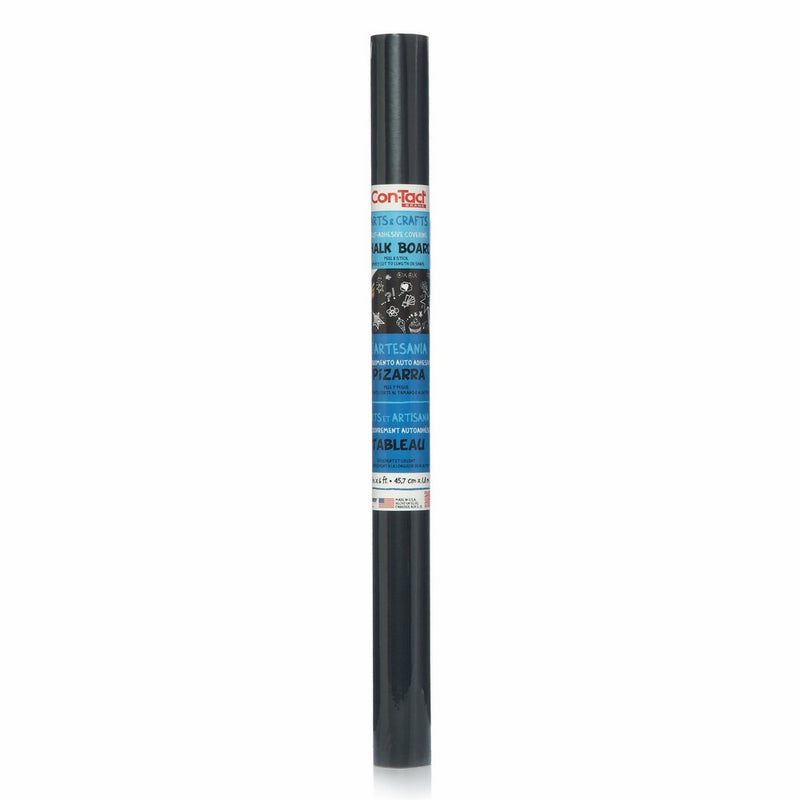 Con-Tact Brand Adhesive Removable Chalk Board Covering, Black, 18" x 6'