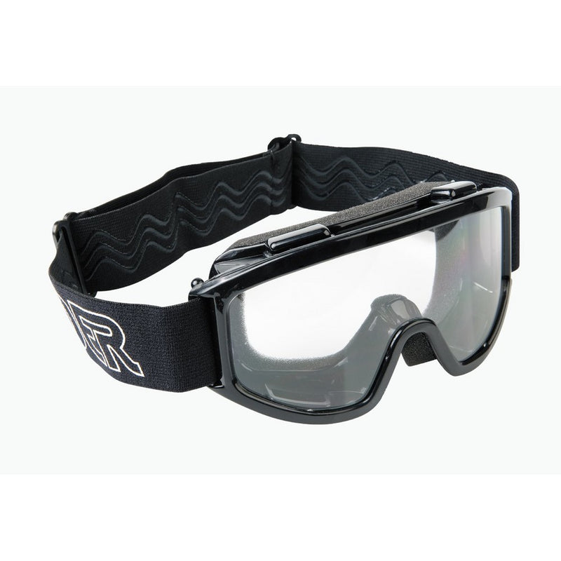 Raider 26-010 Single Lens Youth MX Off-Road Goggles, Black Frame/Clear Lens
