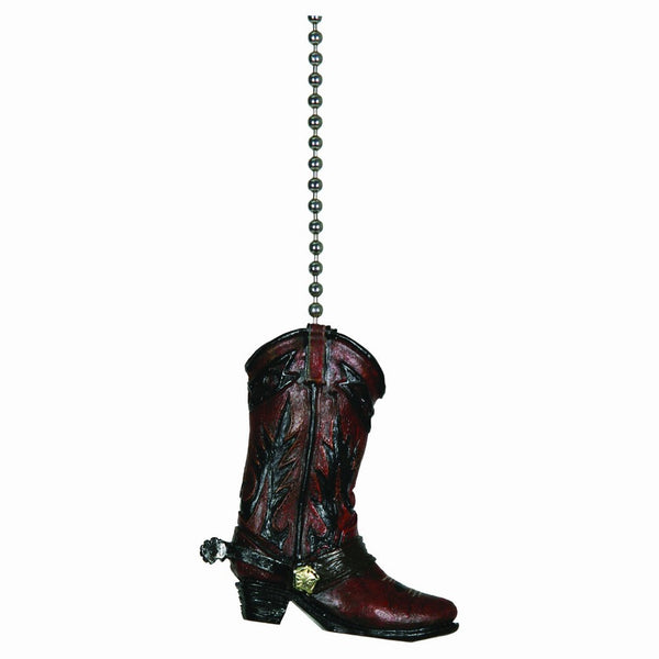 River's Edge Cowboy Boot Fan Pull, Brown