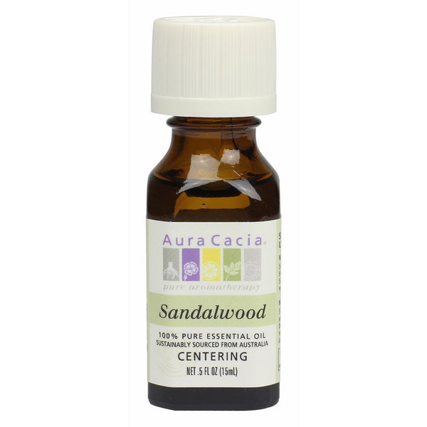 Aura Cacia Essential Oil, Focusing Sandalwood, 0.5 fluid ounce