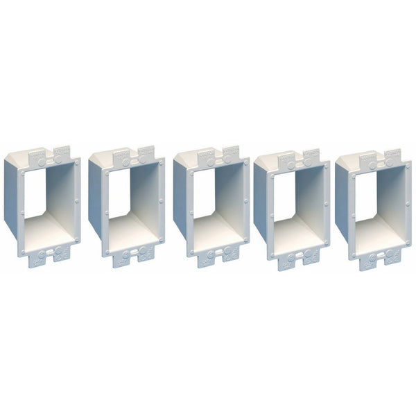 Arlington BE1-5 Electrical Outlet Box Extender, 1-Gang, White, 5-Pack