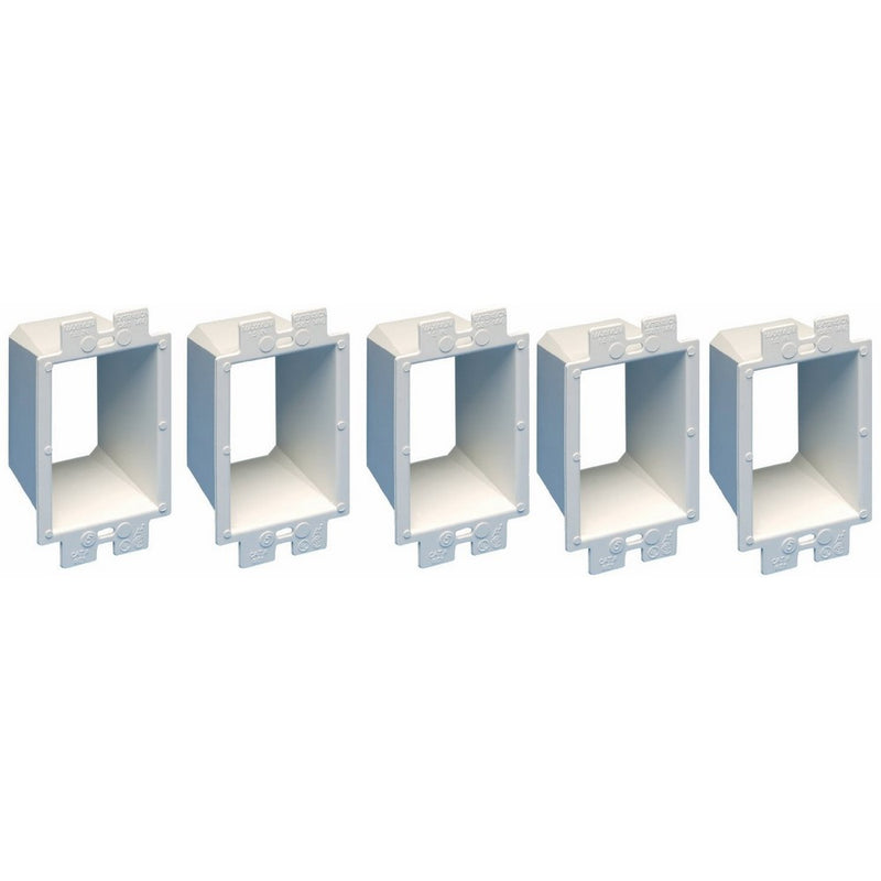 Arlington BE1-5 Electrical Outlet Box Extender, 1-Gang, White, 5-Pack