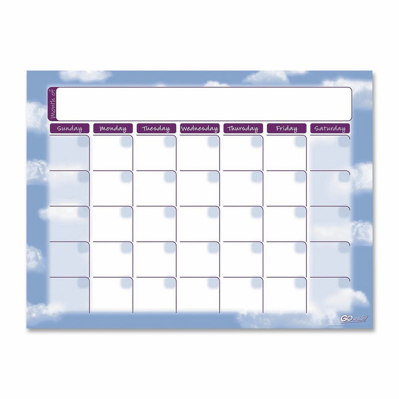 GoWrite! Self-Adhesive Dry Erase Monthly Calendar, 16.5"x22", 3 Pack (AS1722CAL)