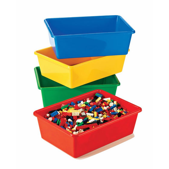 Tot Tutors Kids' Primary Colors Large Storage Bins, Set of 4