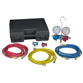Robinair (49134B) R12 and R134a Aluminum Manifold, Hose Set and Service Couplers