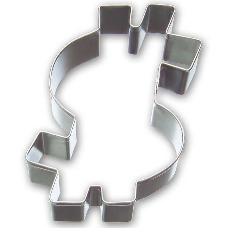 R&M Dollar Sign 4" Cookie Cutter in Durable, Economical, Tinplated Steel