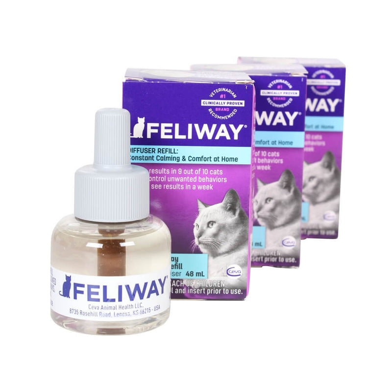 Ceva Feliway Plug-In Diffuser Refill, 48 mL, 3-Pack