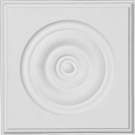 Ekena Millwork PB05X05X01TR5 3/4-Inch W x 5 3/4-Inch H x 1 1/8-Inch P Traditional Bullseye Plinth Block