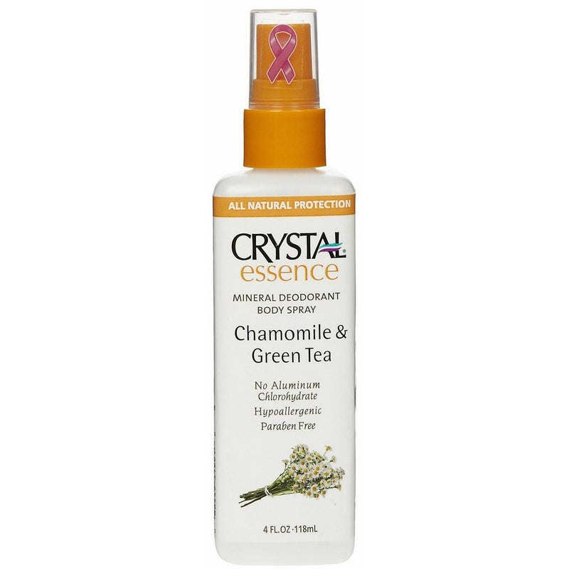 Crystal Mineral Deodorant Body Spray Chamomile And Green Tea -- 4 fl oz