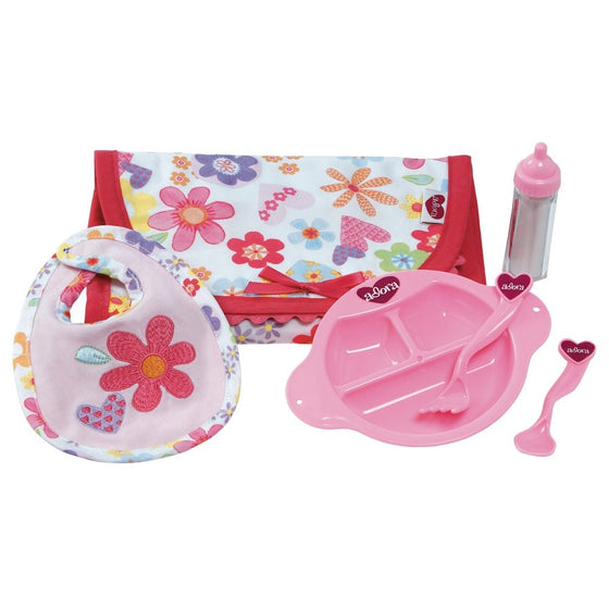 Adora Doll Accessories 6-Piece Feeding Set comes with Bib and Bottle for Children 2 years and up