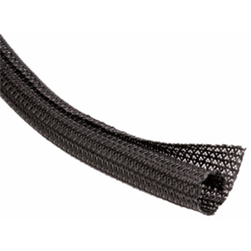 Techflex 1 Inch F6 Wrap-around Braided Sleeving- 10ft- Black