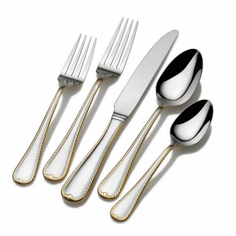Mikasa Cameo Gold 65 Piece Flatware Set