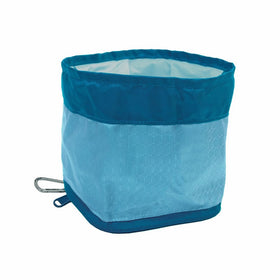 Kurgo Zippy(TM) Collapsible Dog Travel Bowl for Food and Water, 48 oz, Coastal Blue