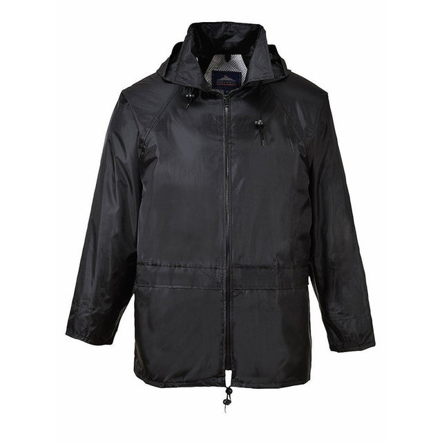 Portwest US440BKRM Regular Fit Classic Rain Jacket, Medium, Black