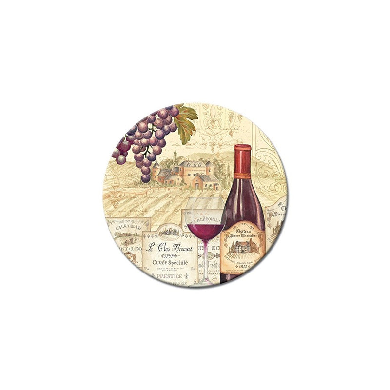 CounterArt Wine Tradition Glass Lazy Susan Serving Plate, 13"