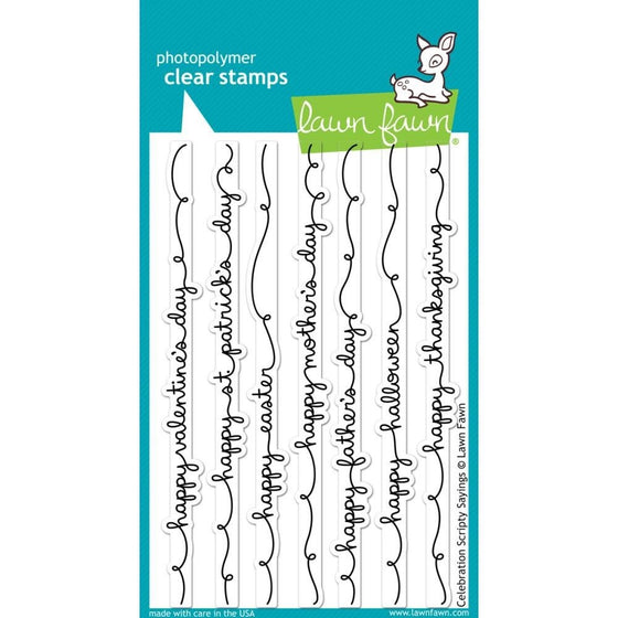 Lawn Fawn Clear Stamp - Celebration Scripty Sayings