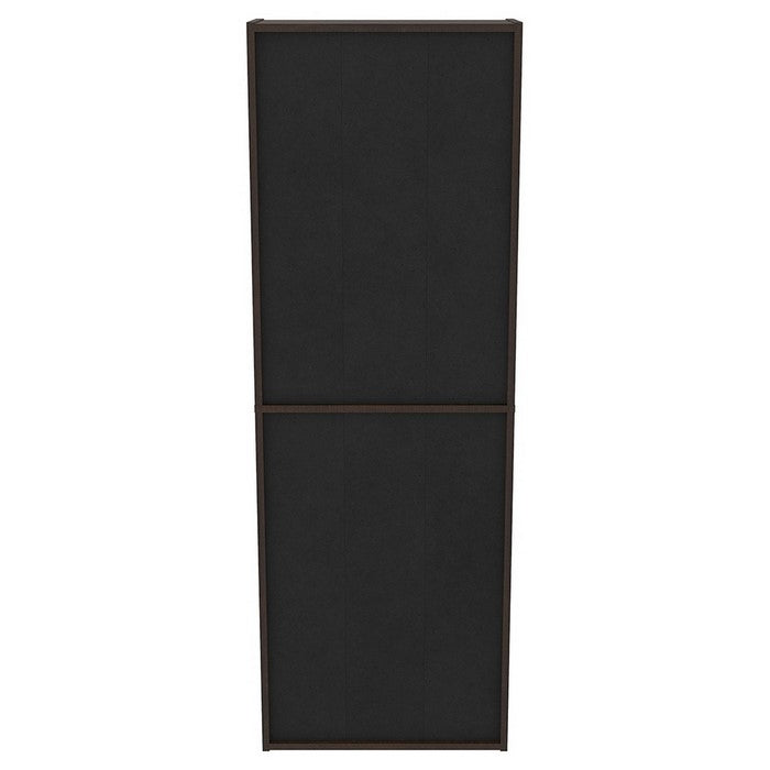 Transitional Wooden Bookcase with 5 Shelves, Espresso Brown