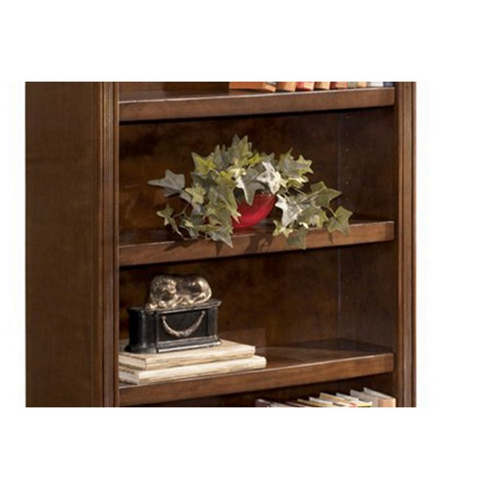 Traditional Style Wooden Bookcase with 4 Tier Shelf Setup, Brown