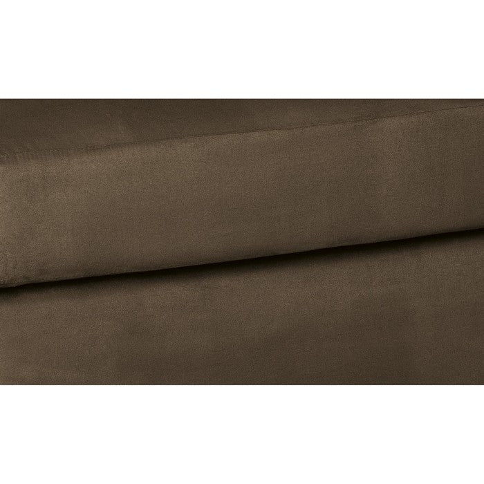 Square Fabric Upholstered Oversized Accent Ottoman, Dark Brown