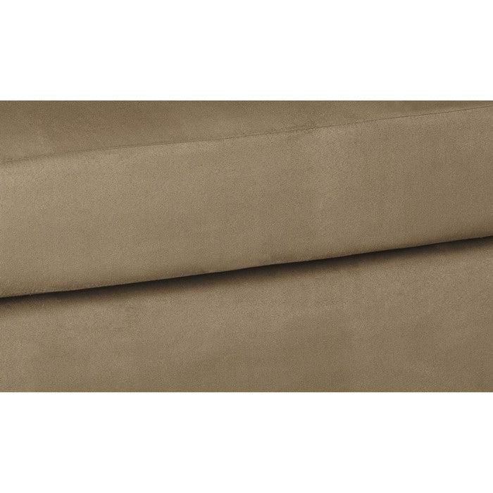 Square Fabric Upholstered Oversized Accent Ottoman, Light Brown