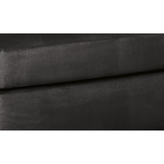 Square Fabric Upholstered Oversized Accent Ottoman with Block Legs, Black