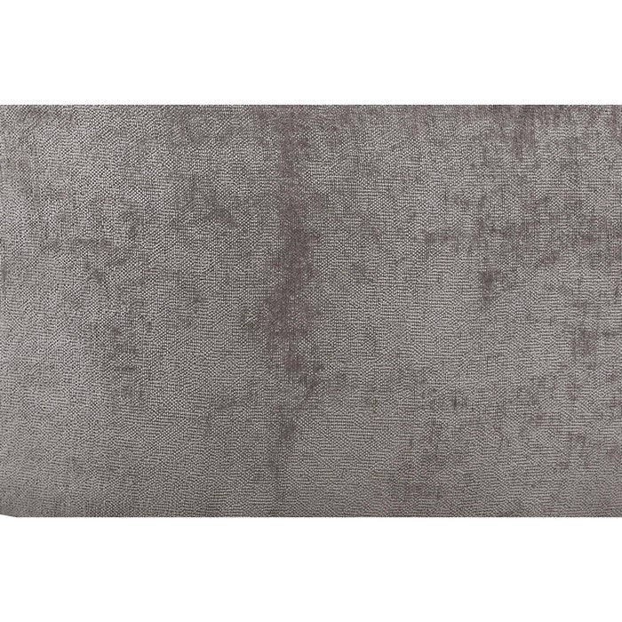 Round Button Tufted Fabric Upholstered Oversized Accent Ottoman, Gray
