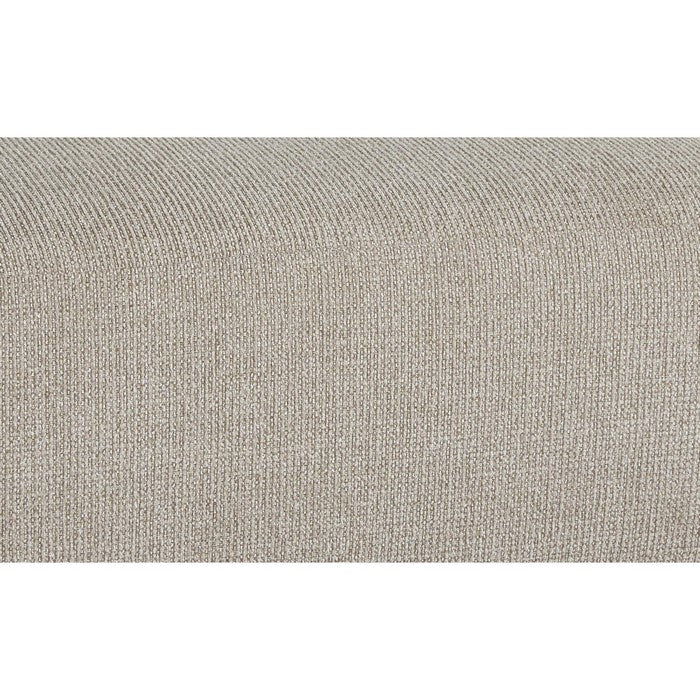 Square Textured Fabric Upholstered Oversized Accent Ottoman, Taupe Brown