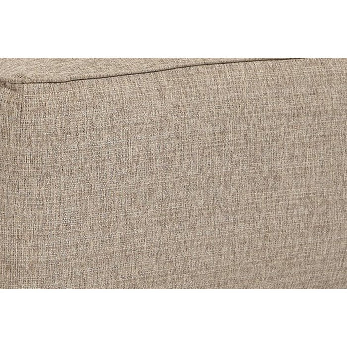 Square Textured Fabric Upholstered Oversized Accent Ottoman, Beige