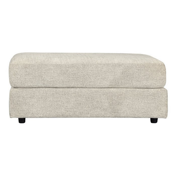 Rectangular Fabric Upholstered Oversized Accent Ottoman, Light Gray