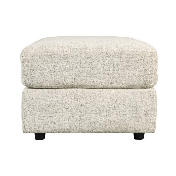 Rectangular Fabric Upholstered Oversized Accent Ottoman, Light Gray
